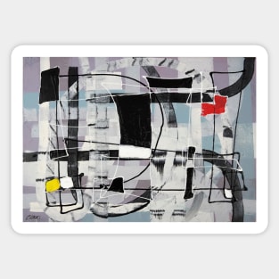 Expressive automatism abstract 907 Sticker